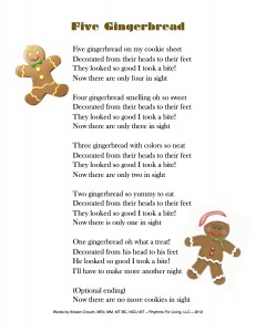 five little gingerbread song