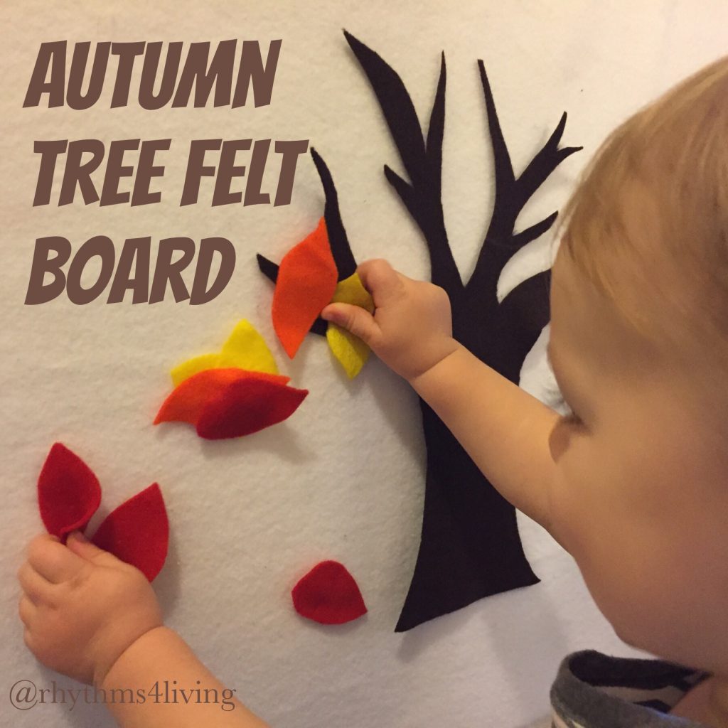 autumn tree felt board, free template