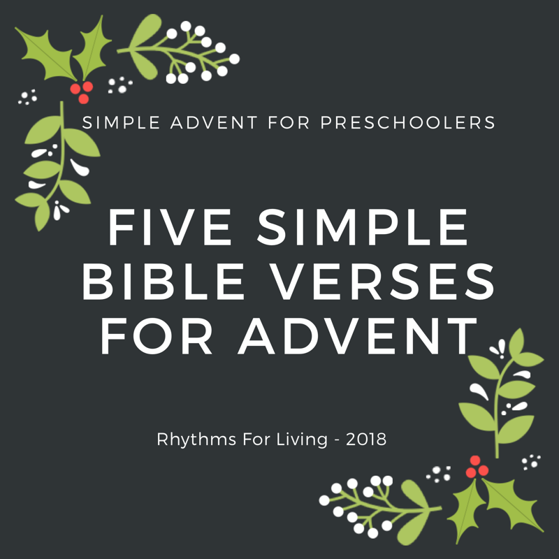 Simple Advent For Preschoolers