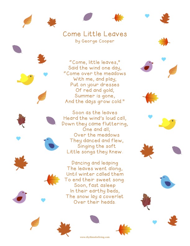 Come little leaves