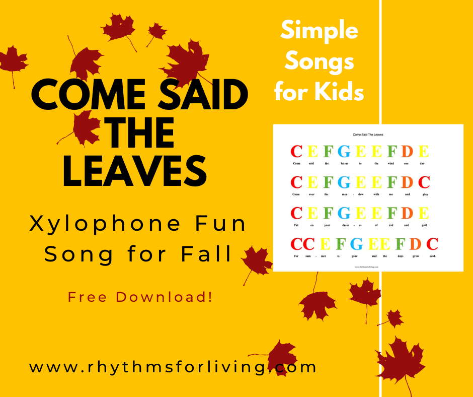 Xylophone Fun Song for Fall: Come Said The Leaves